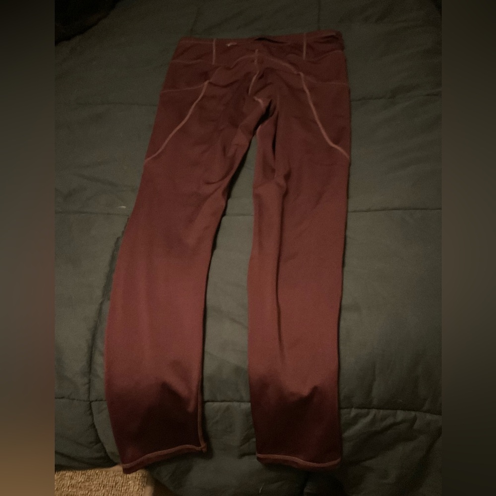 Yelete Women's Burgundy Leggings